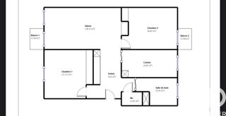  Appartement � vendre 3 pi�ces 55 m�
