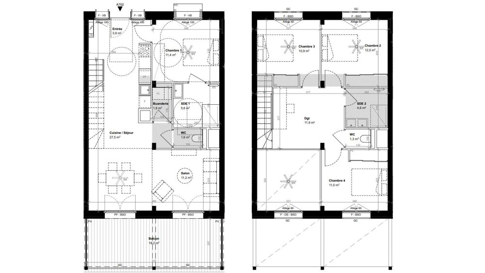 Vente Duplex 5 pièces