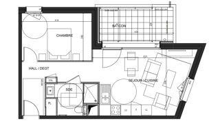  Appartement � vendre 2 pi�ces 45 m�