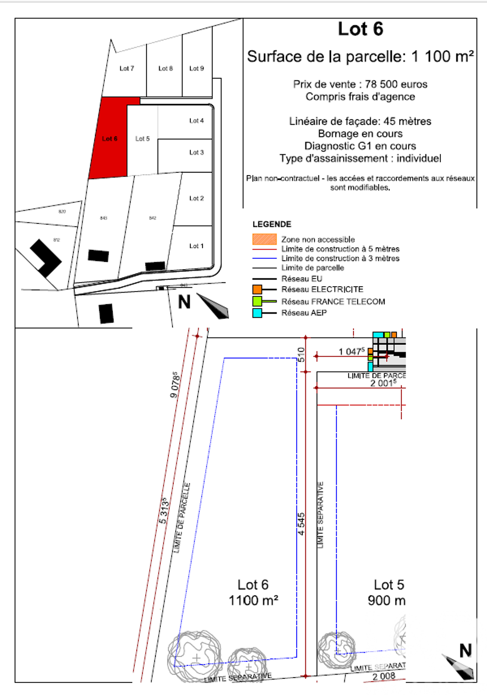 Vente Terrain Vente Terrain à bâtir 1 100 m&sup2; Dampleux