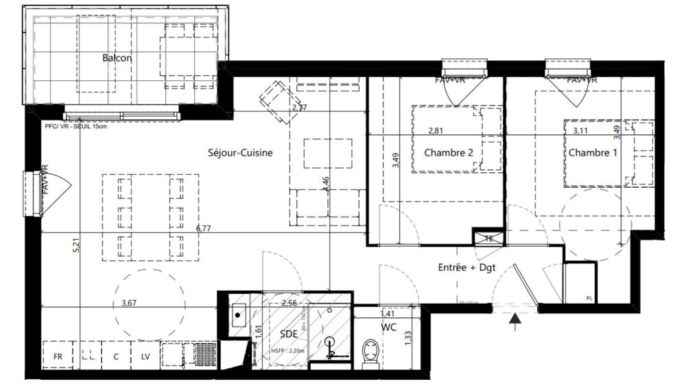 Vente Appartement 3 pièces