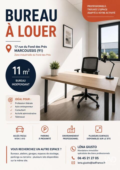 Location Bureaux 11 m&sup2; 160 91460 Marcoussis