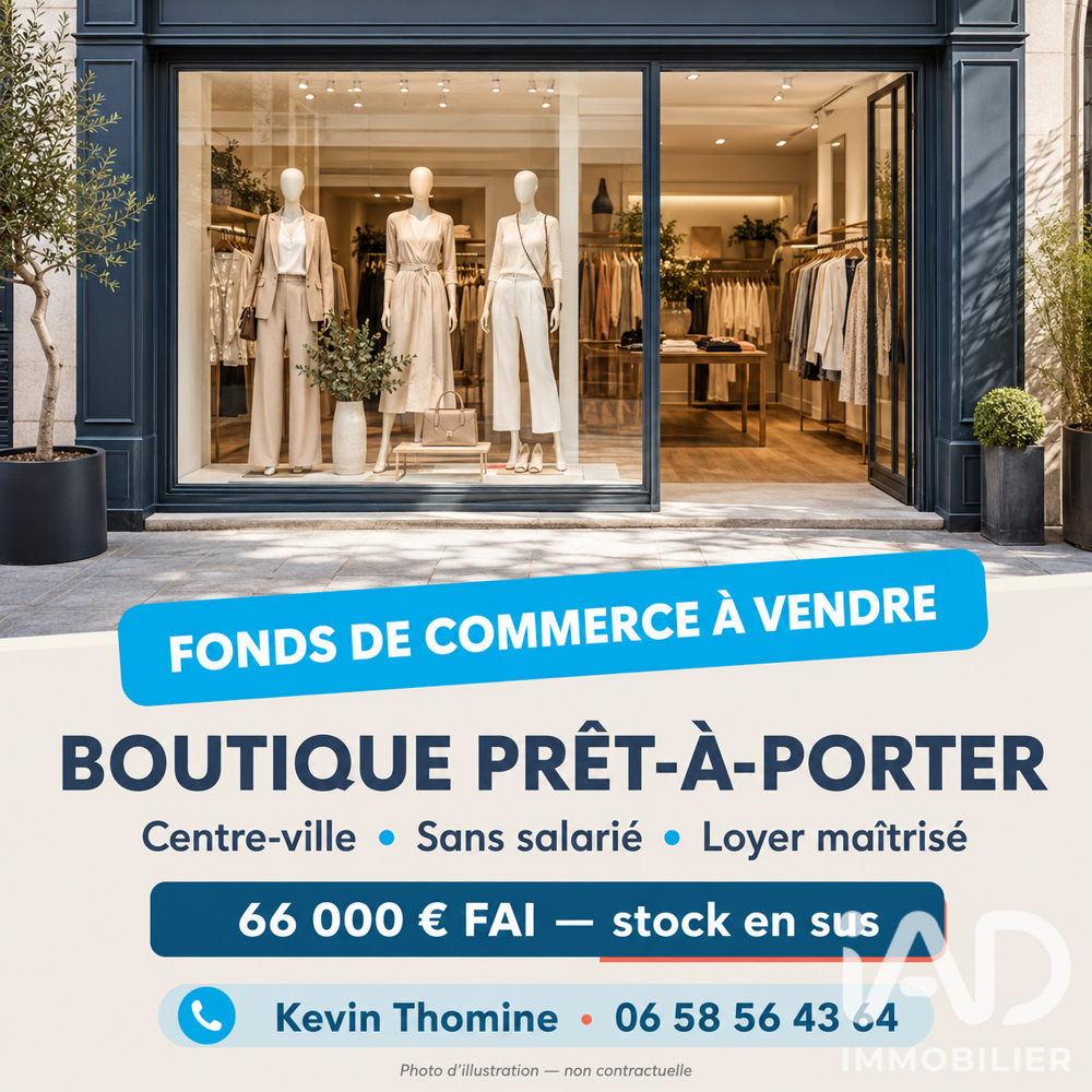   Vente Habillement, Textile 75 m&sup2; 