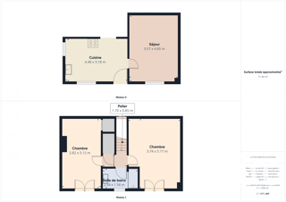  Maison à vendre 3 pièces 76 m²
