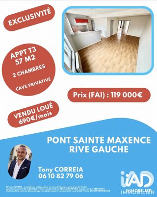  Appartement à vendre 3 pièces 57 m²