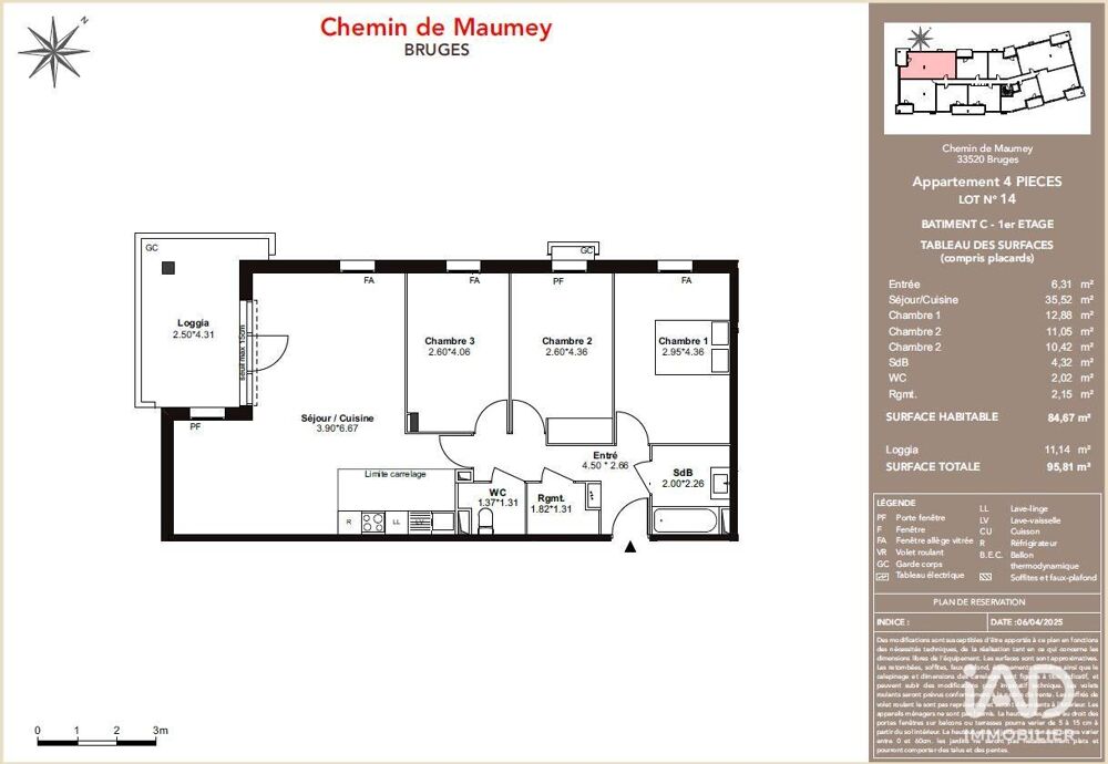 Vente Appartement Vente Appartement 4 pièces Bruges