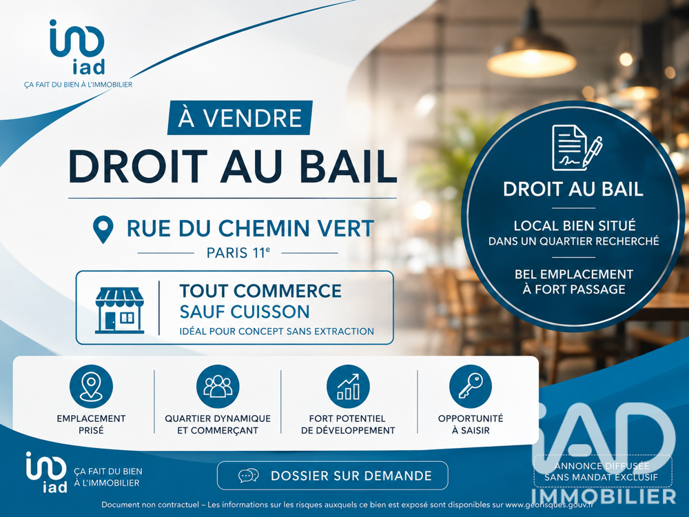   Vente Local commercial 40 m&sup2; 