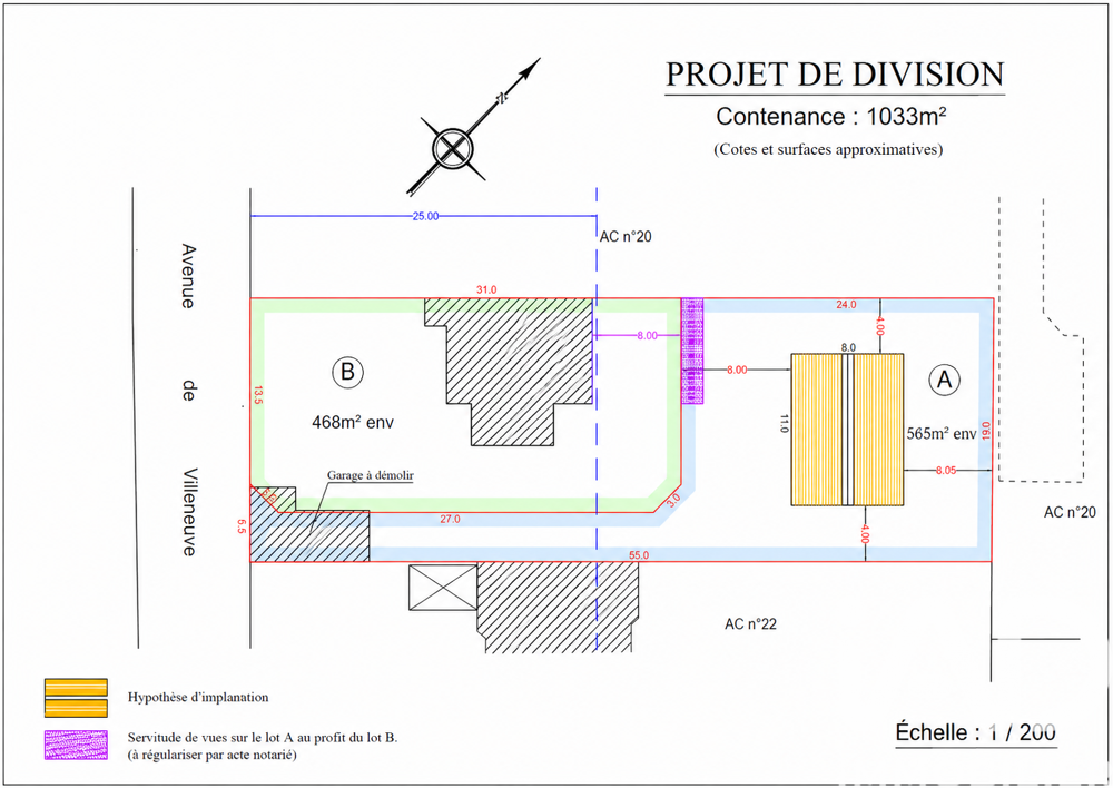 Vente Terrain Vente Terrain à bâtir 563 m&sup2; Gometz-le-châtel