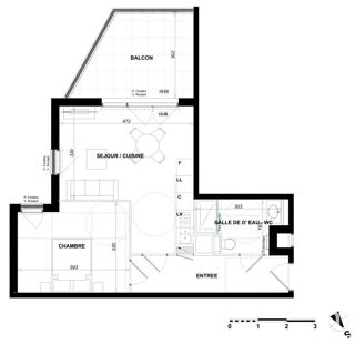  Appartement à vendre 2 pièces 44 m²