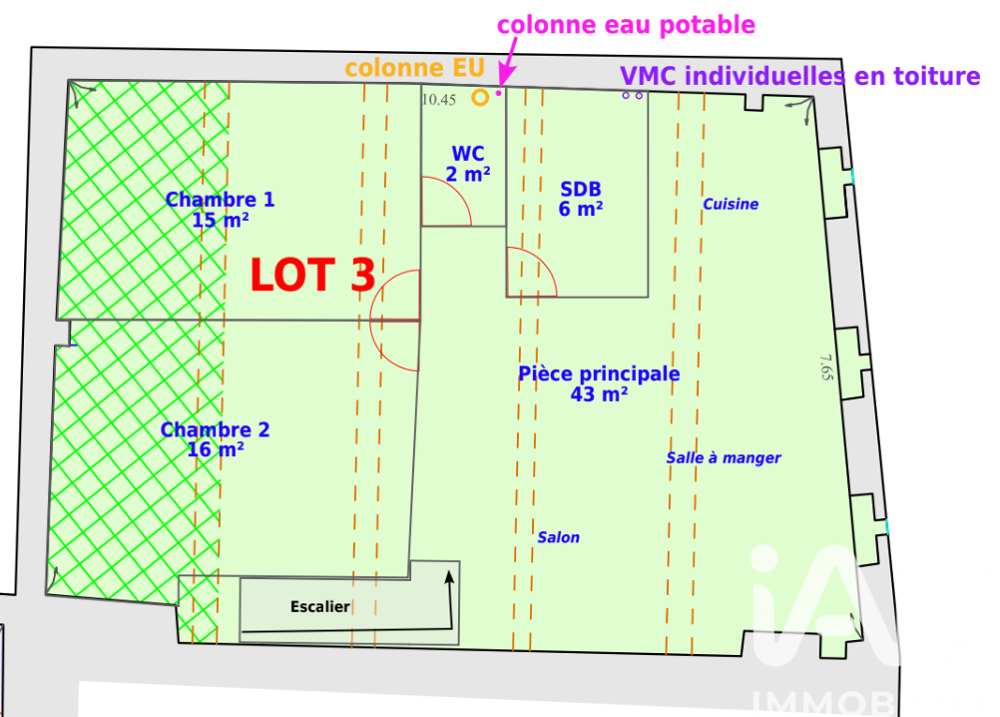 Vente Appartement 3 pièces