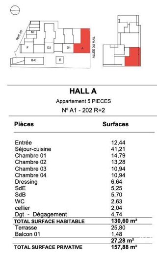  Appartement à vendre 5 pièces 130 m²