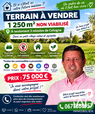  Terrain à vendre 1250 m²