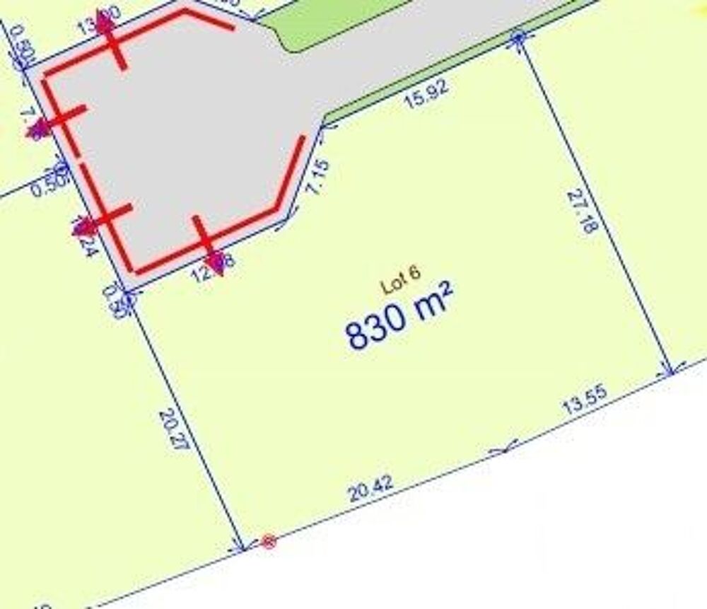 Vente Terrain Vente Terrain à bâtir 830 m&sup2; Montech
