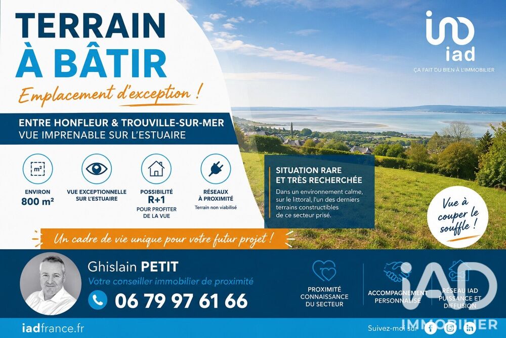 Vente Terrain Vente Terrain à bâtir 794 m&sup2; Cricquebœuf