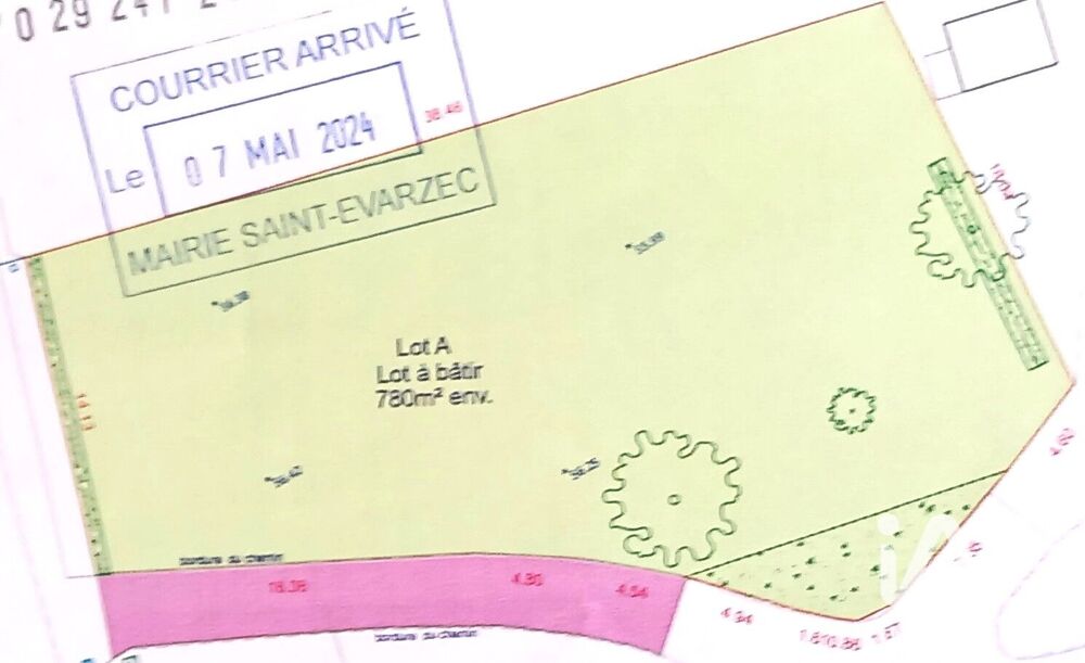 Vente Terrain Vente Terrain 780 m&sup2; Saint-Évarzec