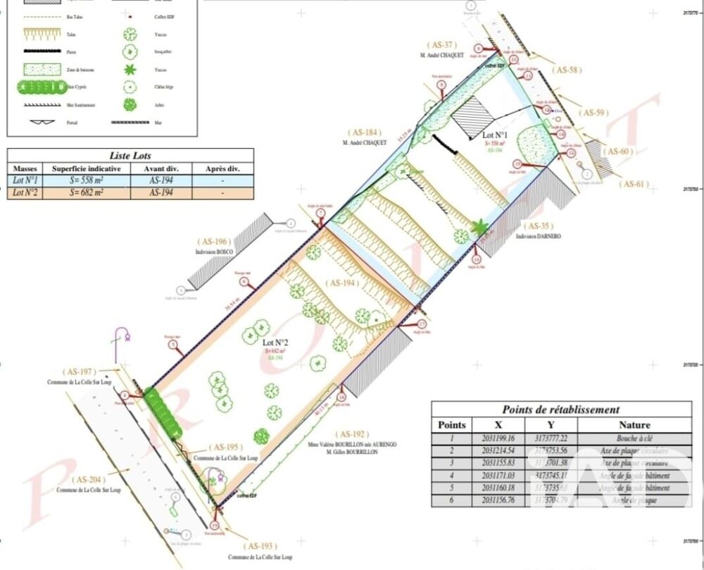 Vente Terrain Vente Terrain 558 m&sup2; La colle-sur-loup