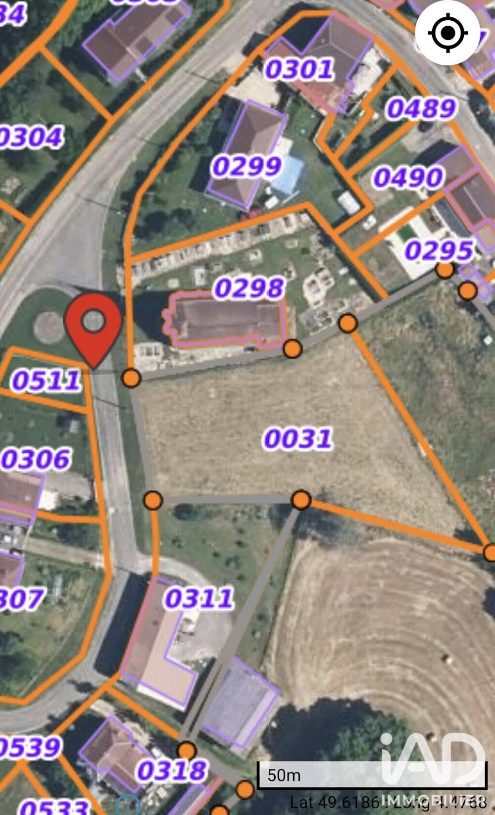 Vente Terrain Vente Terrain à bâtir 2 050 m&sup2; Viel-saint-remy