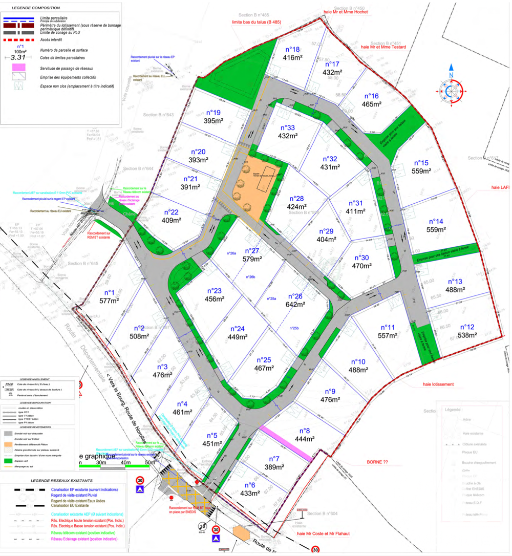 Vente Terrain Vente Terrain à bâtir 577 m&sup2; Pont-l'Évêque