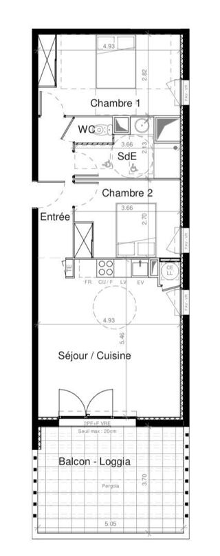  Appartement à vendre 3 pièces 62 m²