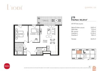  Appartement à vendre 3 pièces 63 m²