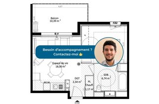  Appartement à vendre 2 pièces 40 m²