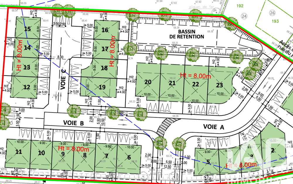Vente Terrain Vente Terrain à bâtir 158 m&sup2; Pézilla-la-rivière
