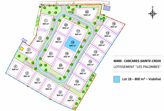 Vente Terrain Vente Terrain à bâtir 800 m&sup2; Carcarès-sainte-croix