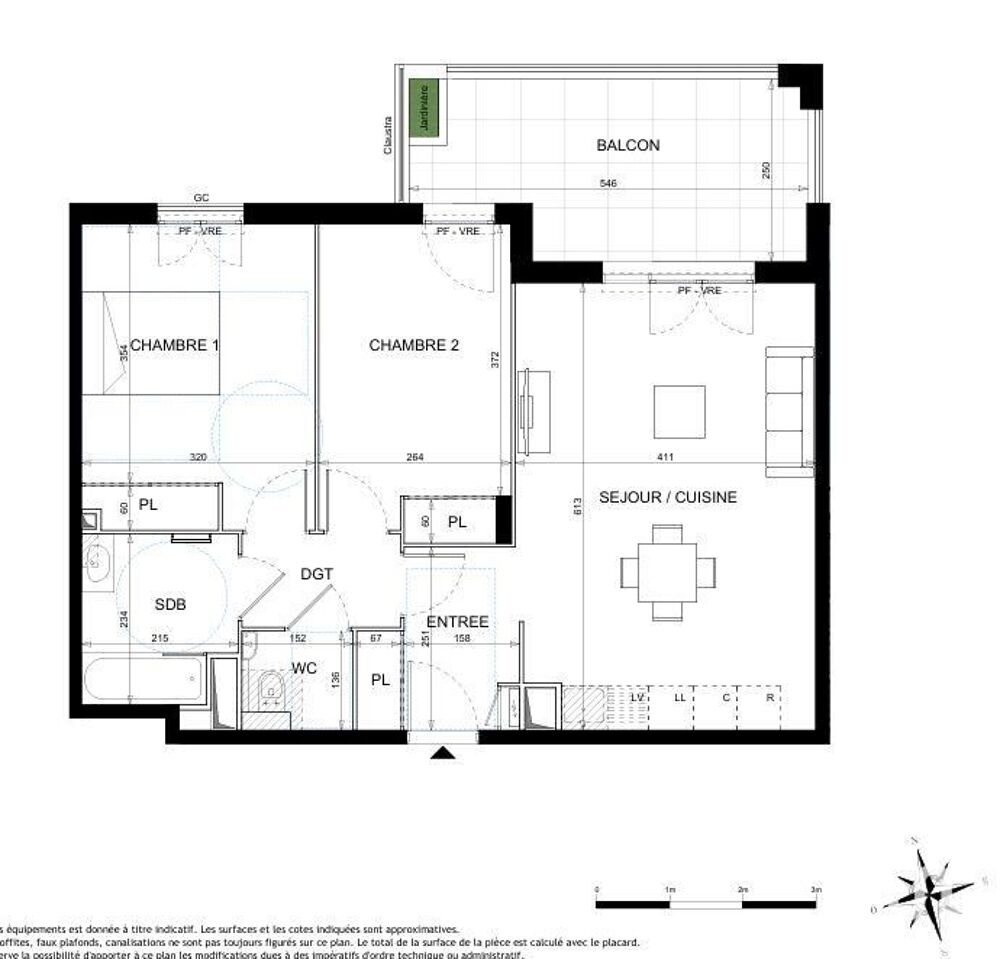 Vente Appartement 3 pièces