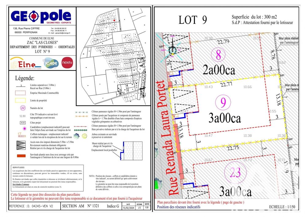 Vente Terrain Vente Terrain à bâtir 300 m&sup2; Elne