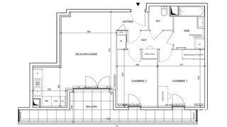  Appartement à vendre 3 pièces 61 m²