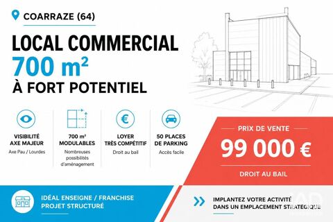 Vente Local d'activit&eacute;s 700 m&sup2; 99000 64800 Coarraze