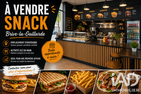 Vente Restauration rapide 40 m&sup2; 45400 19100 Brive-la-gaillarde