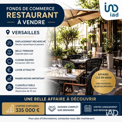 Vente Restaurant 45 m&sup2; 265000 78000 Versailles