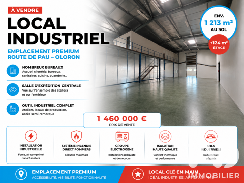 Vente Boutique/Local commercial 1 337 m&sup2; 1460000 64400 Oloron-sainte-marie