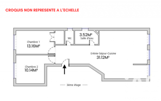  Appartement à vendre 3 pièces 60 m²