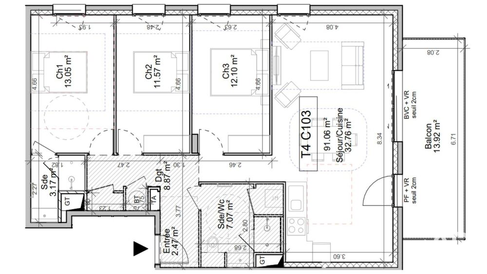 Vente Appartement 4 pièces