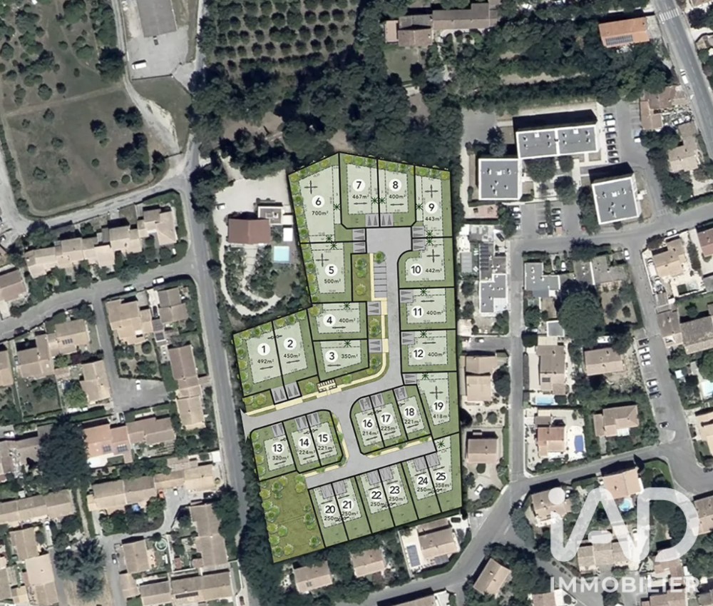 Vente Terrain Vente Terrain à bâtir 221 m&sup2; Carpentras