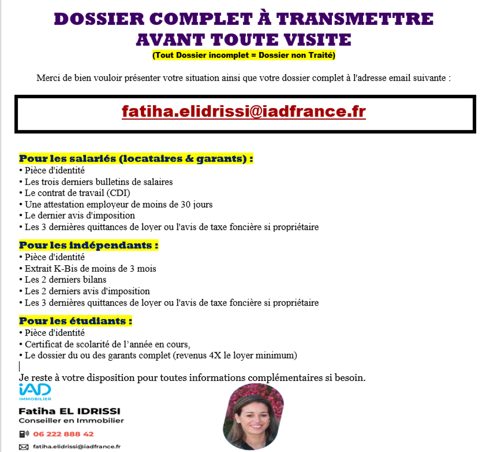 Location Appartement 3 pièces