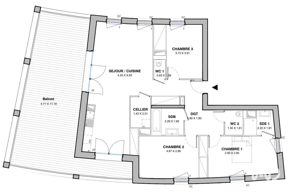 Vente Appartement Vente Appartement 4 pièces Montpellier