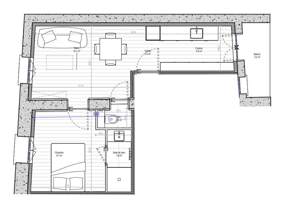 Vente Appartement 2 pièces