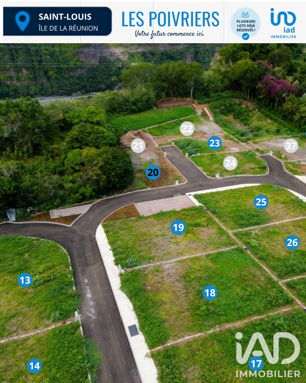 Vente Terrain Vente Terrain 214 m&sup2; Saint-louis
