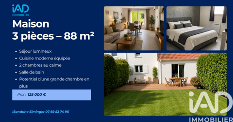   Vente Maison Maison - 3 pièce(s) - 88 m²