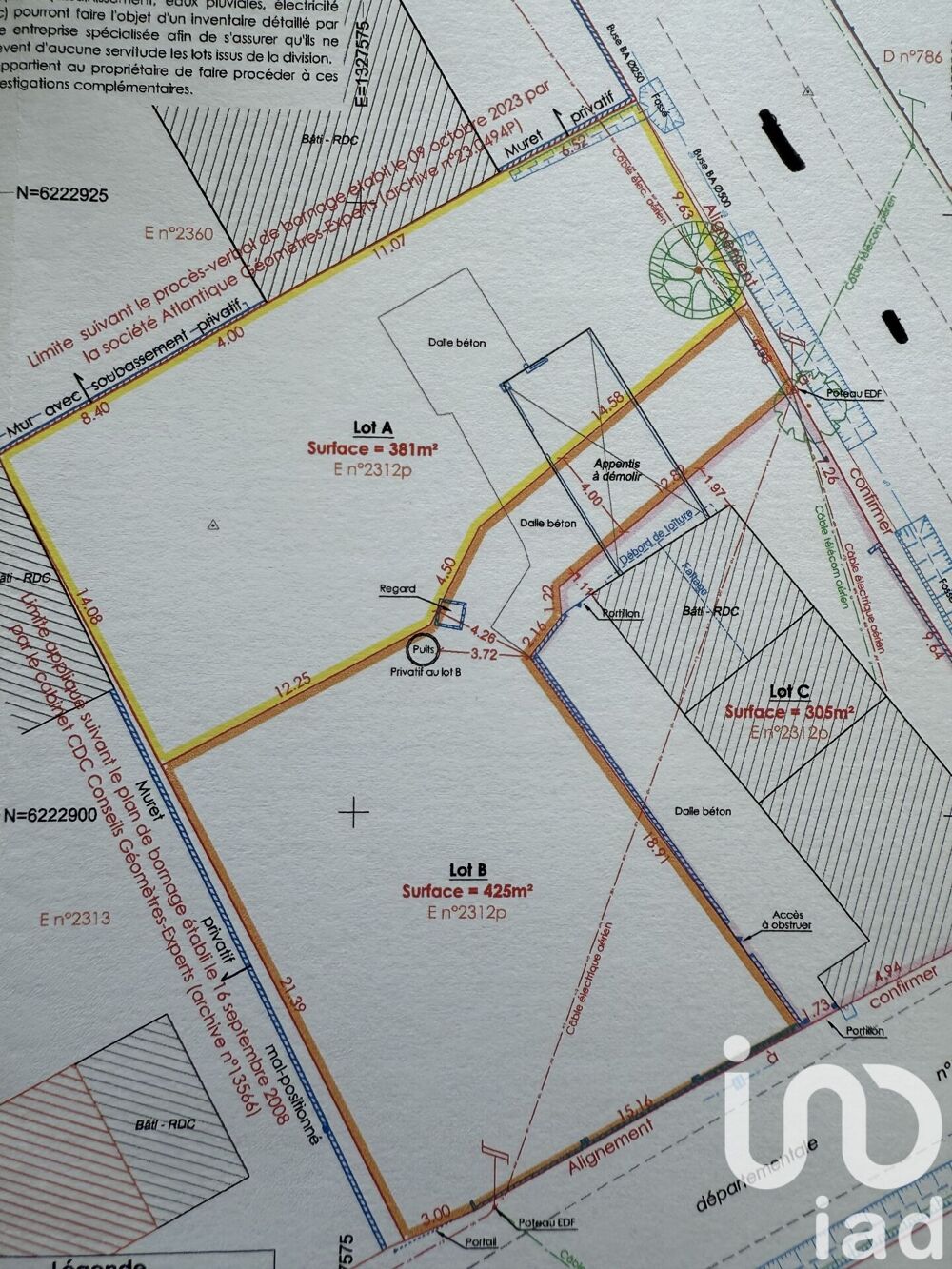 Vente Terrain Vente Terrain à bâtir 381 m&sup2; Saint-hilaire-de-chaléons