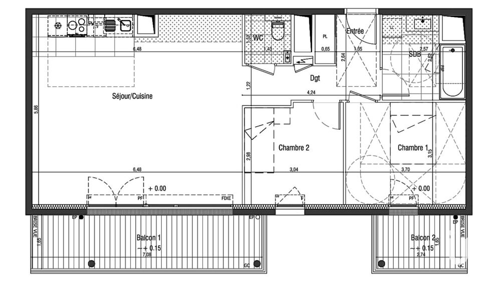 Vente Appartement 3 pièces