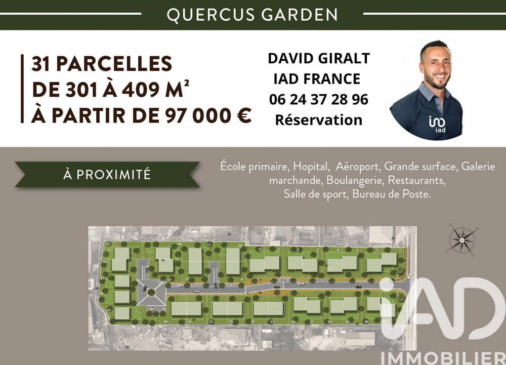 Vente Terrain Vente Terrain à bâtir 324 m&sup2; Pia
