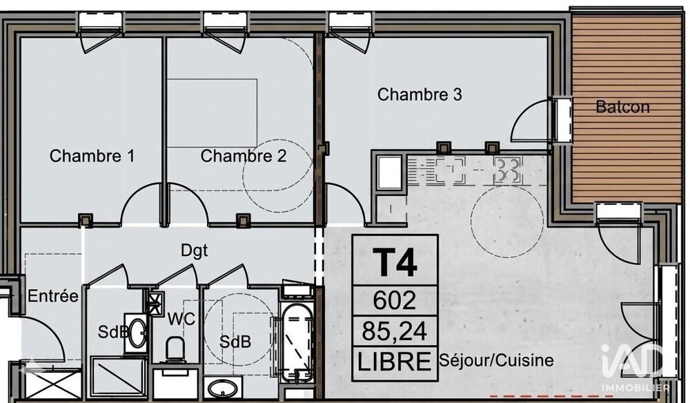 Vente Appartement 4 pièces