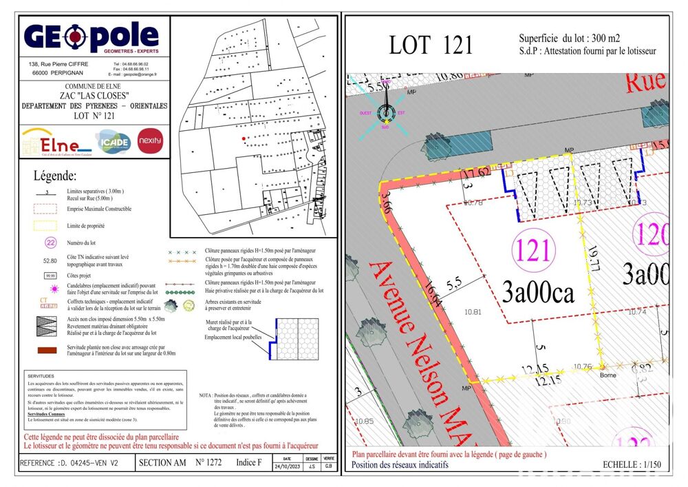 Vente Terrain Vente Terrain à bâtir 300 m&sup2; Elne