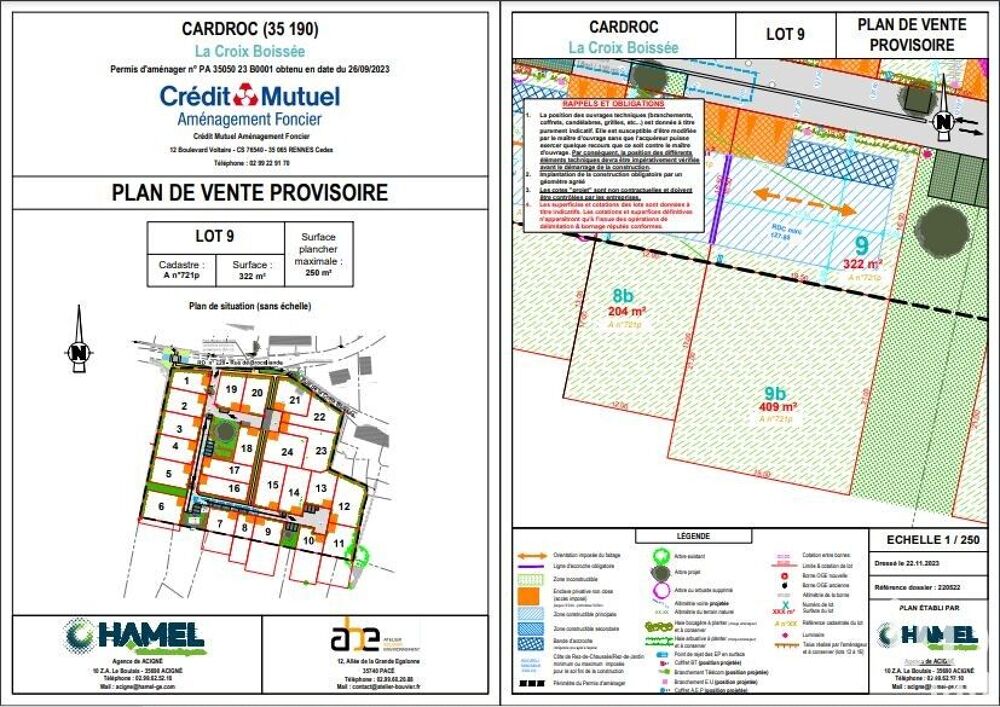 vente Terrain - 731 m� Cardroc (35190)