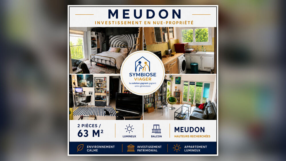 Vente Appartement Meudon Vente en nue-propriété Appartement lumineux 63 m² Meudon