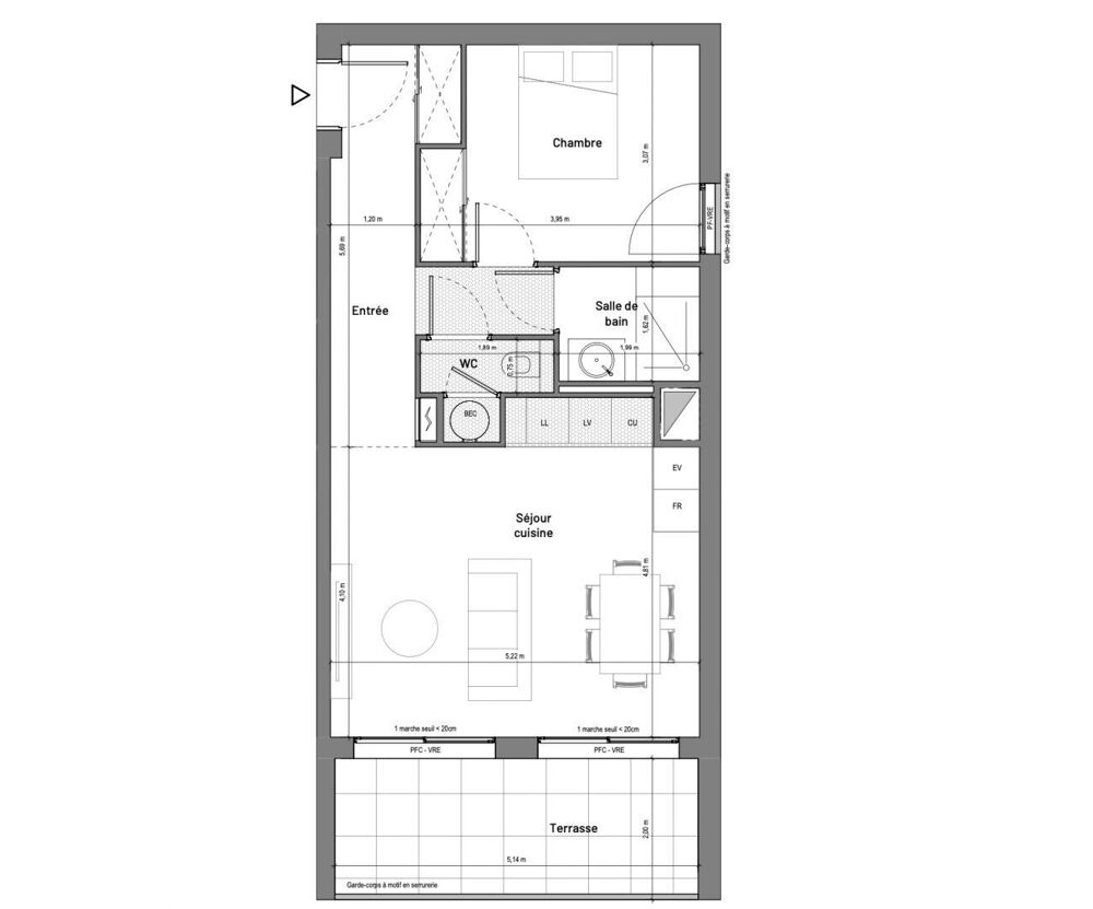 Vente Appartement 2 pièces